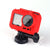 Red silicone case for OSMO ACTION camera, waterproof and protective design, ideal for sports use.